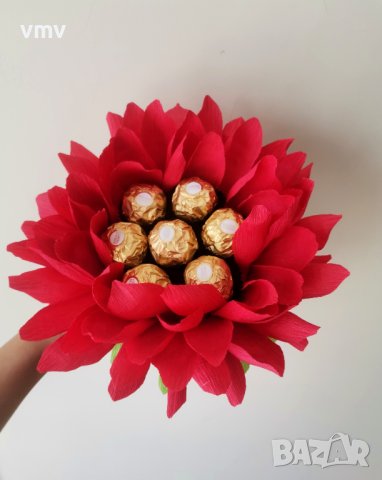 Букет бонбони фереро , снимка 10 - Изкуствени цветя - 42086737