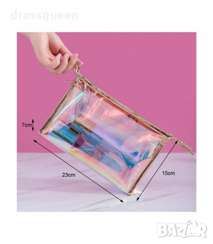 3026 Прозрачен несесер за тоалетни принадлежности, снимка 10 - Други - 34257146