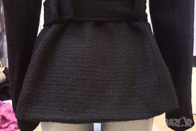 "Amisu"-черно късо палто, снимка 6 - Палта, манта - 38969635