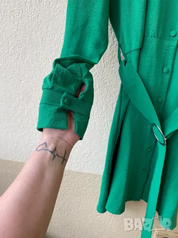 Зелена рокля - С/М, снимка 5 - Рокли - 50437578