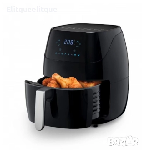 Фритюрник AirFryer Voltz, 1500W, 5л., Горещ въздух, Таймер, до 200°C, Черен, 2 ГОДИНИ ГАРАНЦИЯ, снимка 3 - Фритюрници - 52188055