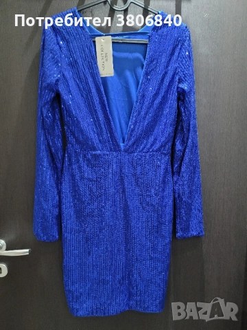 Нова рокля с етикет за празниците с пайети, снимка 4 - Рокли - 52540259