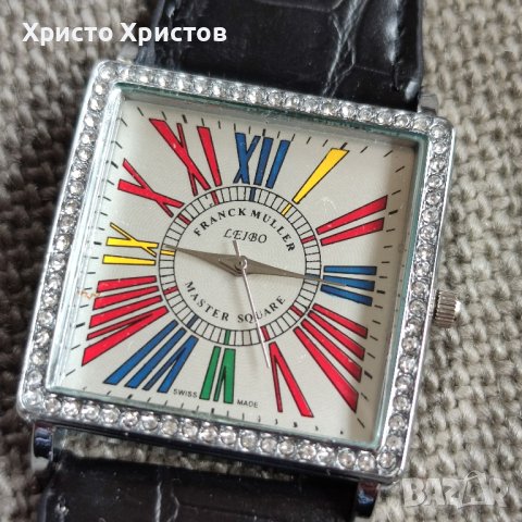 Новогодишна промоция!Дамски луксозен часовник Franck Muller Leibo Master Square , снимка 7 - Дамски - 41513368