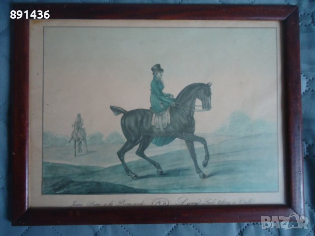 Стара литография за интериор картина снимка