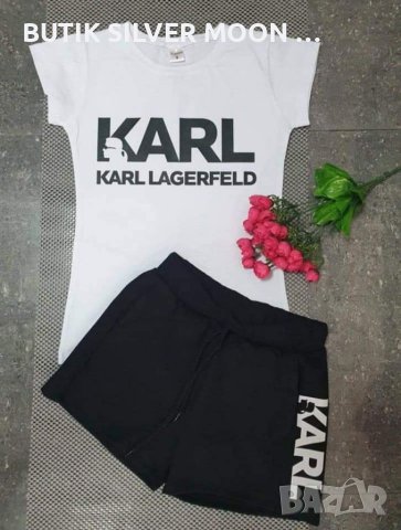 Дамски летен екип Karl Lagerfeld в 2 цвята , снимка 2 - Комплекти - 35893302