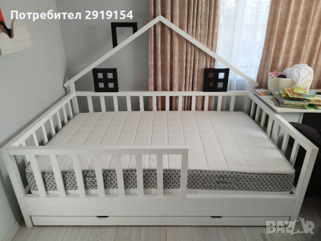 Детско легло тип къщичка, снимка 3 - Мебели за детската стая - 39081419