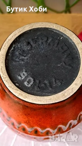 Винтидж керамична ваза,  West Germany,  Scheurich?, снимка 7 - Антикварни и старинни предмети - 49214109
