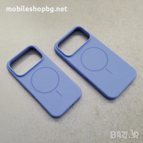 iPhone 18 Pro Max /iPhone 18 Pro гръб силиконов MagSafe светло син, снимка 2 - Калъфи, кейсове - 56170837
