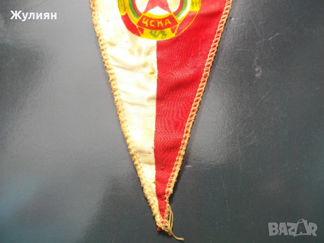 СТАРО ФЛАГЧЕ ЦСКА ЧЕРВЕНО ЗНАМЕ, снимка 4 - Антикварни и старинни предмети - 42374907