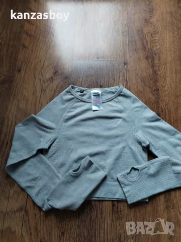 Gymshark Vital Seamless 2.0 Long Sleeve Crop Top - дамско фитнес боди КАТО НОВО ХС, снимка 7 - Корсети, бюстиета, топове - 50011518