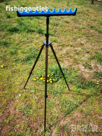 Голям трипод(стойка) за фидер риболов,аларма и др. До 130см височина !, снимка 4 - Такъми - 40343535