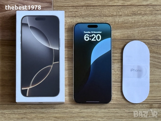 НОВ iPhone 16 Pro Max 256GB Natural Titanium/Гаранция/Бат 100%-15ц