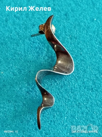 ЕКСТРАВАГАНТНИ ДАМСКИ СРЕБЪРНИ ОБЕЦИ МУЗА АРТ БИЖУ 38272, снимка 3 - Обеци - 52854861