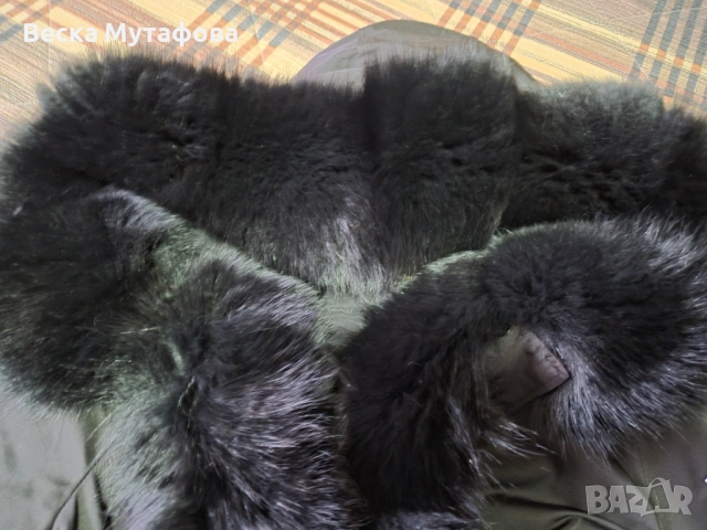 Яке естествена яка черно размер С ., снимка 5 - Якета - 53104516