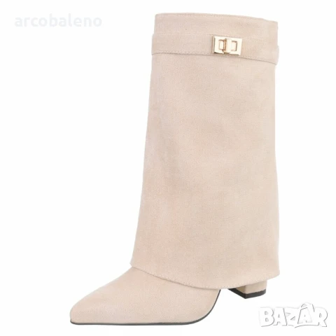 Дамски боти до глезена на висок ток, 5цвята , снимка 11 - Дамски боти - 51303839