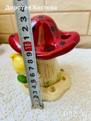 Красива порцеланова / керамична / гъба - поставка за четки за зъби от Япония, снимка 3 - Антикварни и старинни предмети - 53867996