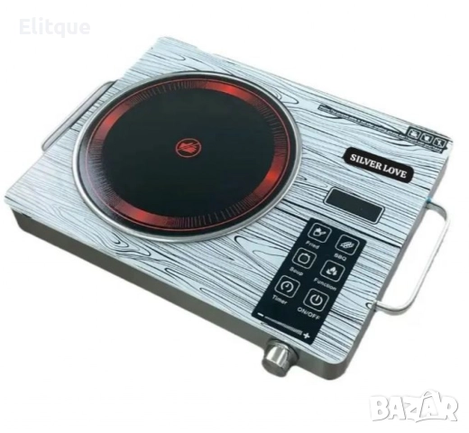 Електрическа керамична инфрачервена/индукционен готварски котлон SilverLove SC-101, снимка 3 - Друга електроника - 52832126