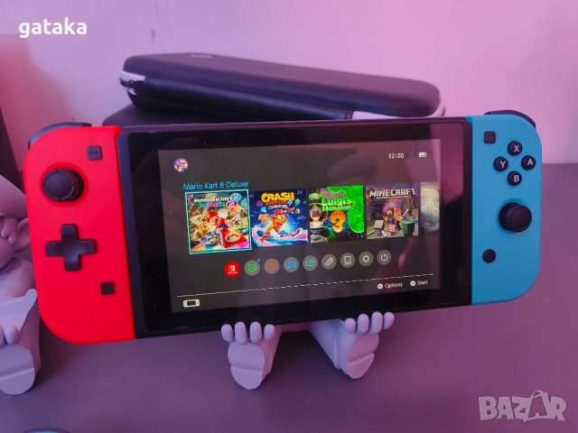 Nintendo Switch с поставен чип, 128GB и 16 игри, снимка 7 - Nintendo конзоли - 53845268