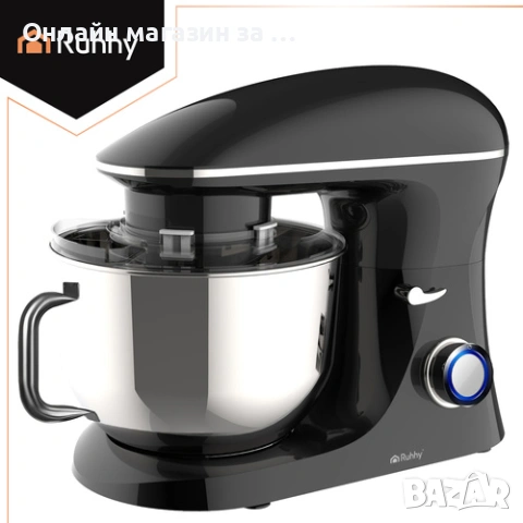 Планетарният миксер за тесто, мощност 1500 W, купа 6,2 л от неръждаема стомана, снимка 6 - Кухненски роботи - 53431041