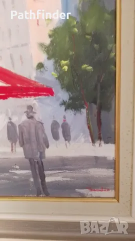 Красива авторска картина. Дания.Масло с подпис.  , снимка 5 - Картини - 44642837