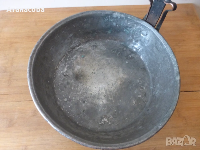 Стар меден тиган с надпис 1933 г, снимка 10 - Антикварни и старинни предмети - 53735868