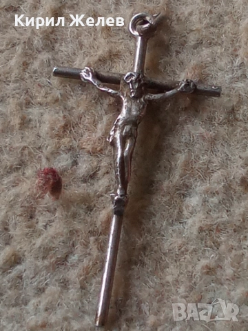 Старо сребърно кръстче 17282, снимка 6 - Колиета, медальони, синджири - 52360425