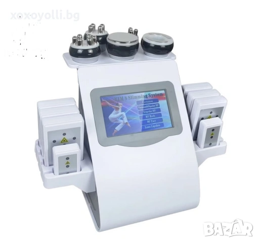 Козметичен уред с 6 накрайника с кавитация, вакуум, RF и липолазер Kim 8