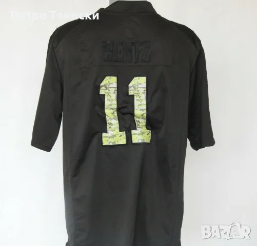 Тениска Philadelphia Eagles (Carson Wentz #11) Nike — Мъже размер M Черно, снимка 2 - Други спортове - 56312802