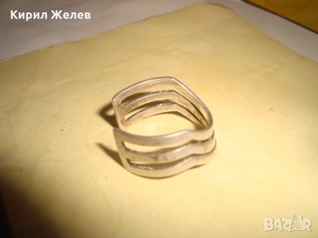 СТАР СРЕБЪРЕН ПРЪСТЕН РЪЧНА ИЗРАБОТКА РЕГУЛИРУЕМ 25109, снимка 9 - Пръстени - 34616476