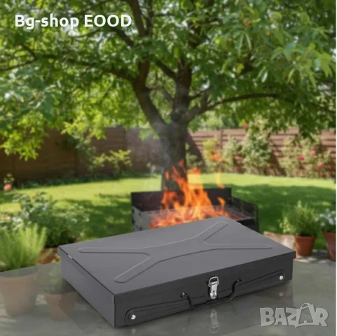 Преносима сгъваема градинска скара , 44x27x47 см, за къмпинг, снимка 9 - Барбекюта - 53812159