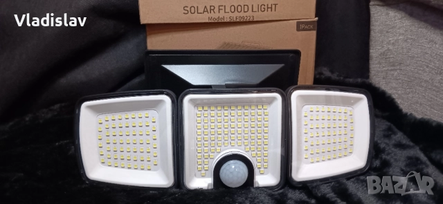 Външна соларна лампа със сензор за движение, 223 LED, снимка 10 - Лед осветление - 52424076