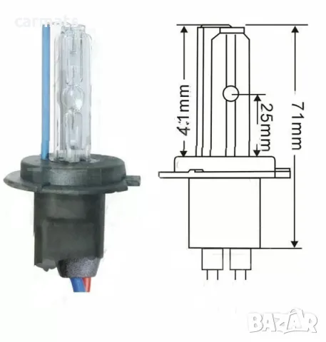 Ксенонова крушка Н7C 6000K 35W - скъсена
