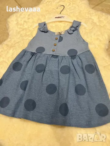 Рокля за момичета в синьо, снимка 3 - Бебешки рокли - 49351330