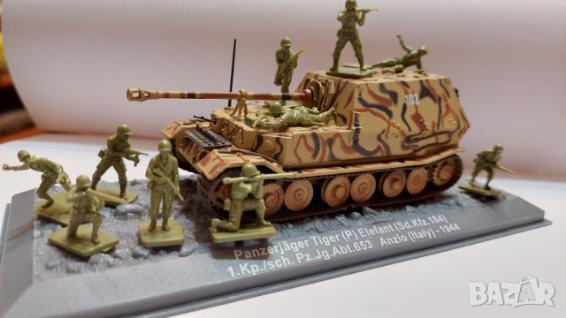 1:72 метален танк в дисплей с 10 войника, снимка 16 - Колекции - 44405017