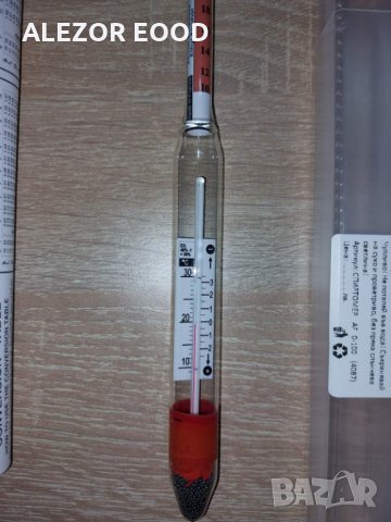 Хоби спиртомер 0 до 100 %, Вграден термометър, дължина 335мм, 20204087, снимка 7 - Други стоки за дома - 35764564