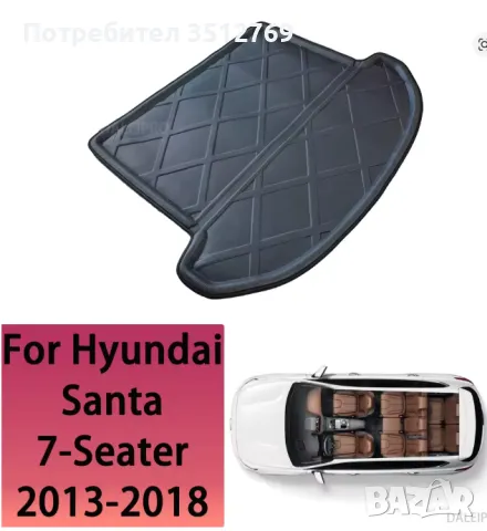  Стелка за багажник за Хюндай Гранд Санта Фе IX45 след 2013г., снимка 1