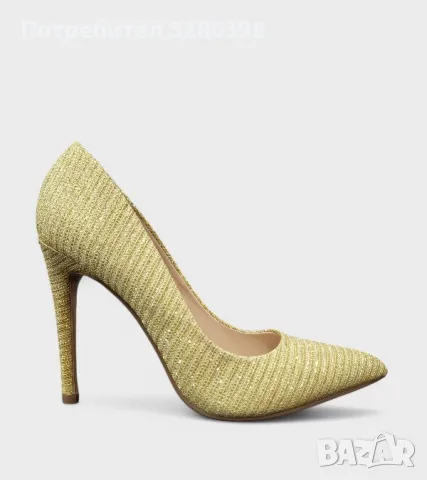 Златисти дамски обувки на висок ток модел: AF2017-1 gold