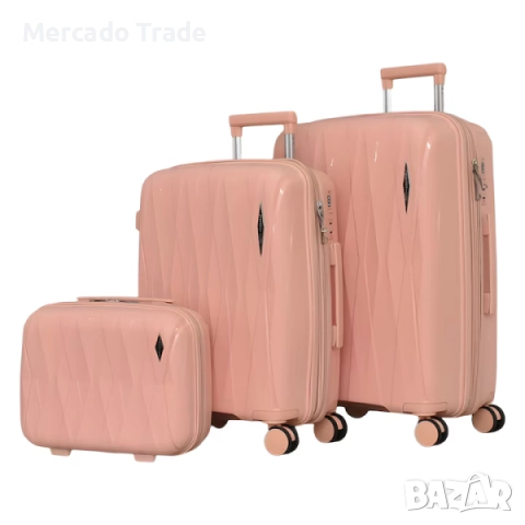 Комплект куфари и чанта Mercado Trade, 0606, Различни цветове, снимка 4 - Куфари - 52249876