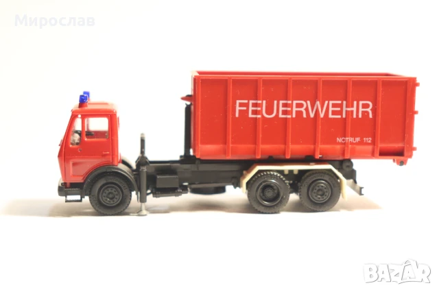 HERPA H0 1/87 MERCEDES КАМИОН МОДЕЛ САМОСВАЛ ПОЖАРНА , снимка 2 - Колекции - 51065599