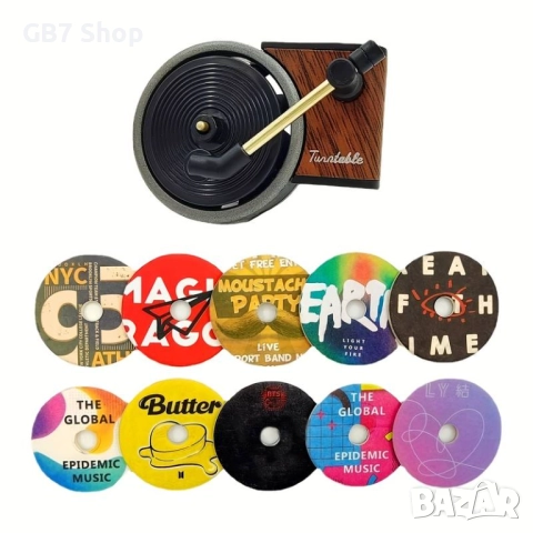  Ретро Грамофонен Освежител За Кола Със 5 Ароматерапевтични Таблетки: Стилен Аромат За Вашето Пътува, снимка 10 - Аксесоари и консумативи - 52741321