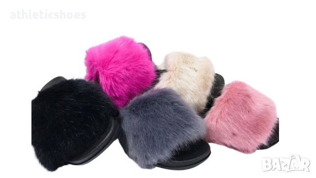 Дамски чехли с розов пух, снимка 2 - Чехли - 31934618