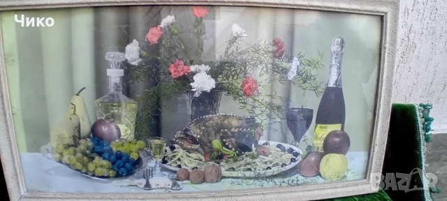 Голяма фото снимка картина натюрморт, снимка 3 - Антикварни и старинни предмети - 51810000