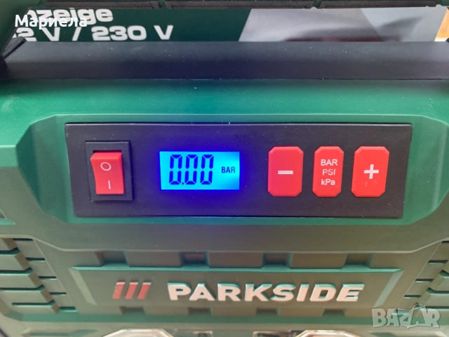 Компресор Parkside 12V/230V с дигитален, снимка 7 - Аксесоари и консумативи - 53717651