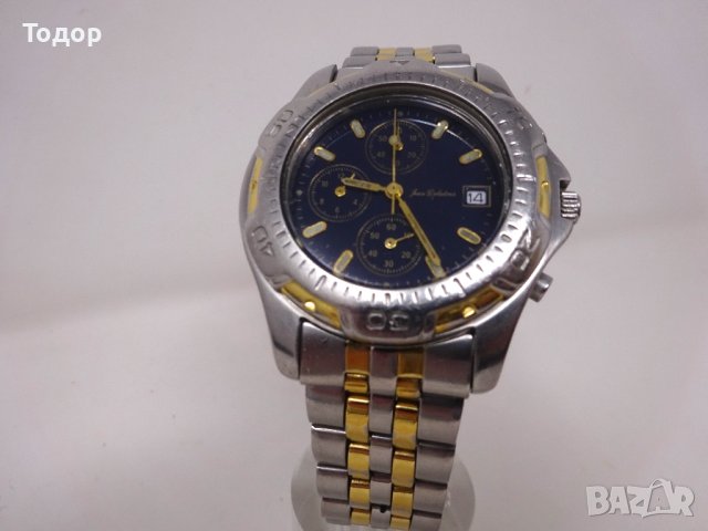 ФРЕНСКИ КВАРЦОВ ЧАСОВНИК JEAN DELATOUR, ЦЕЛИЯТ СТОМАНЕН, С НОВА БАТЕРИЯ SILVER OXIDE, ЦЕНА -  80 ЛВ, снимка 2 - Мъжки - 42562672