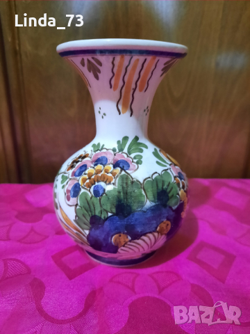 Много красива ваза - ръчно рисувана - Нова. Маркирана. Внос от Дания.