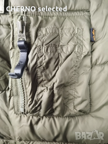 Яке ALPHA INDUSTRIES Hooded Faux Down Puffer – Размер L – Зелен – Отлично състояние, снимка 9 - Якета - 52799556