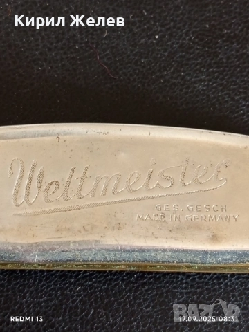 Устна хармоника VERMONA WELTMEISTER GERMANY за КОЛЕКЦИЯ 50499, снимка 2 - Други ценни предмети - 51740269