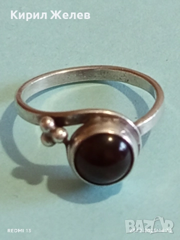 Сребърен пръстен с ювелирно фасетиран АХАТ майсторска изработка 27748, снимка 8 - Пръстени - 52884254