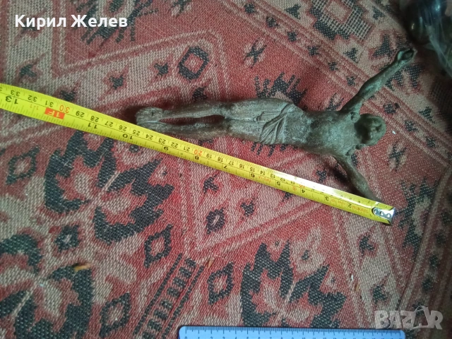 Стара метална фигура на Исус Христос 53662, снимка 10 - Други ценни предмети - 53392925