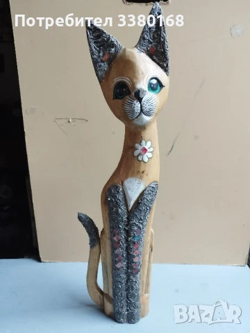дървена котка, снимка 1